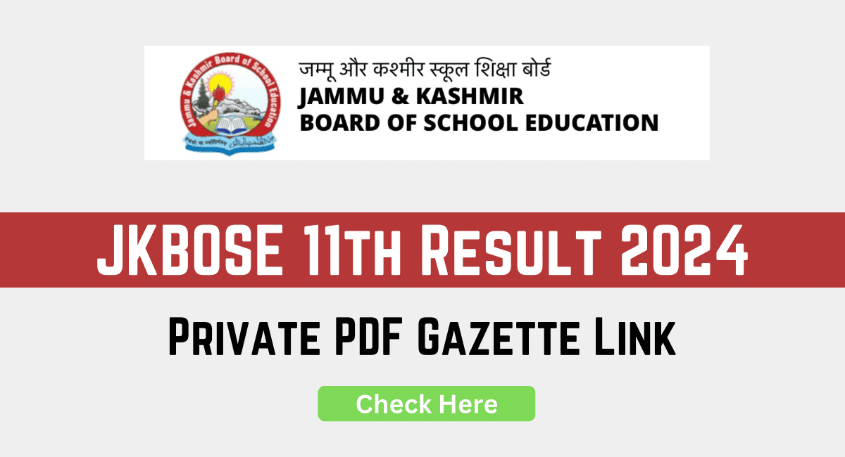 JKBOSE 11th Result 2024 Private