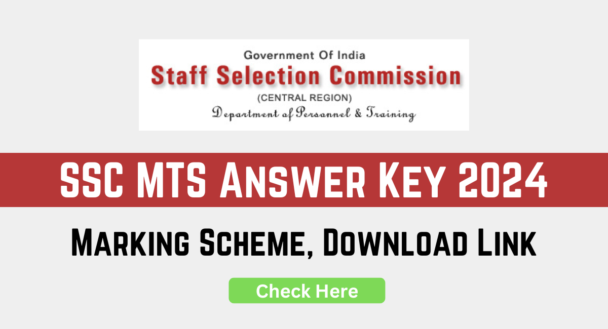 SSC MTS Answer Key 2024